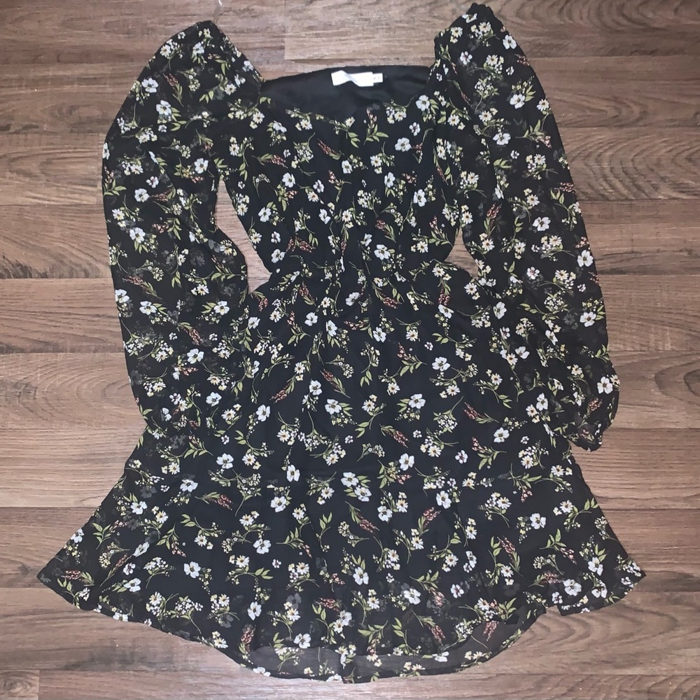 Women’s Black Floral Dress.